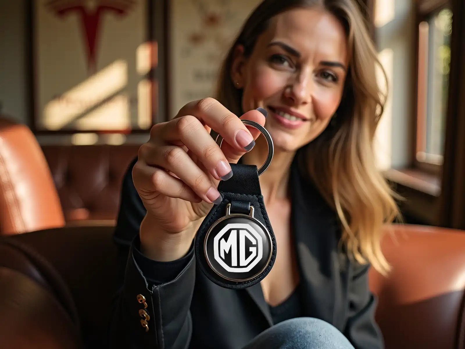 MG Cartera Llave Cuero Duradero Diseño Lujo Limitado